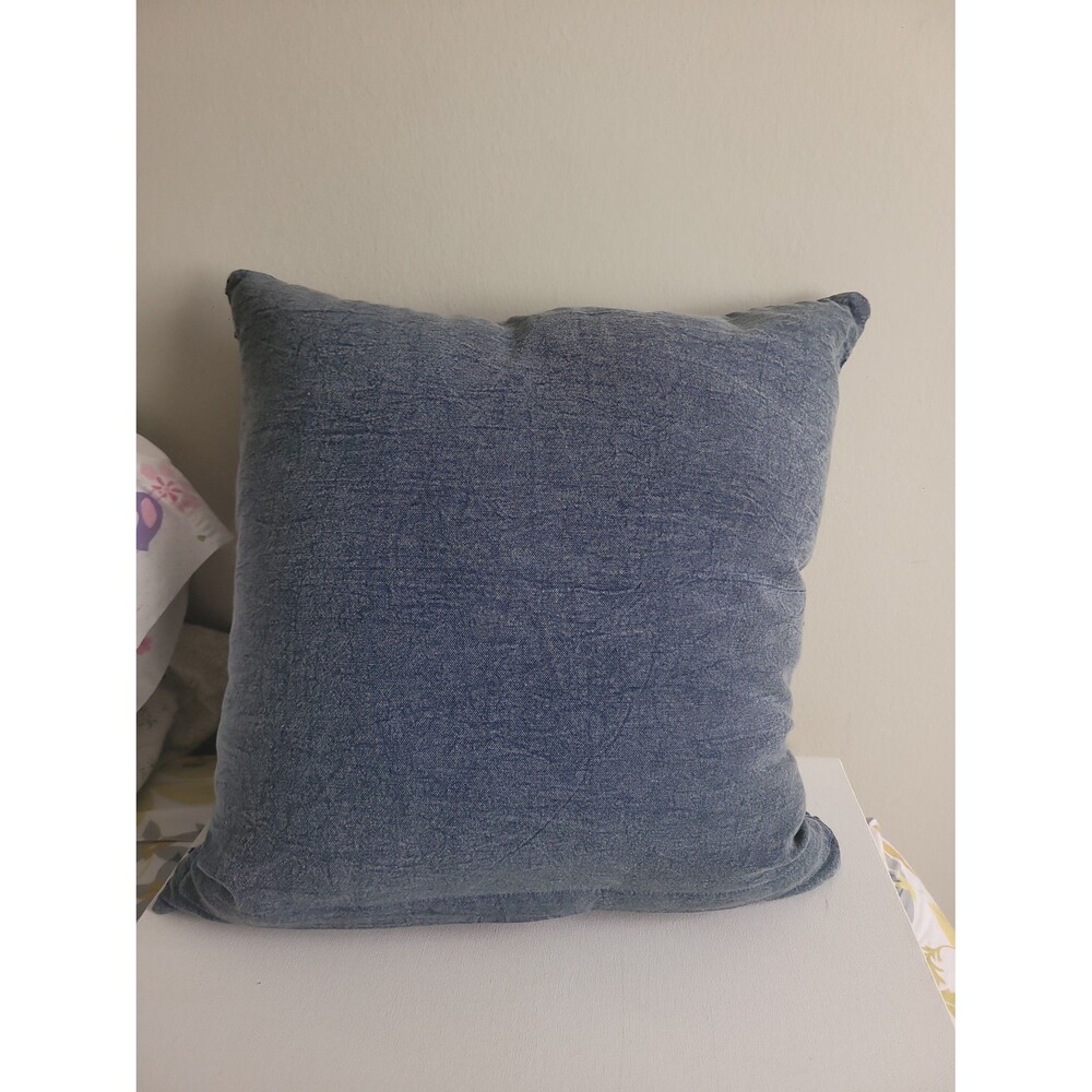 Artistic Accents denim throw pillow 20x20 - Picture 3 of 8